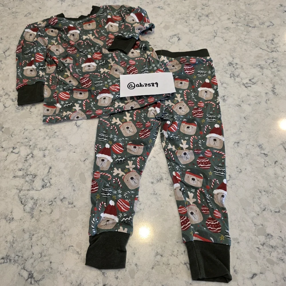 Bamboo Christmas Bamboo 2-Piece Pajamas Size 9 Months NWT! Unisex